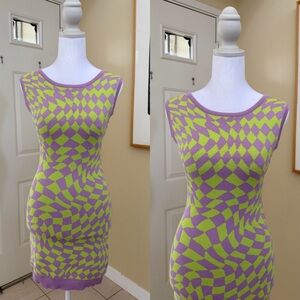 Better Be Vibrant Purple and Yellow Mini Dress